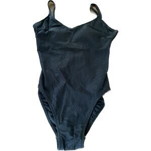 Sun & Sea One Piece Black Bathing Swim Suit Small (4/6) Raised Design Lake House